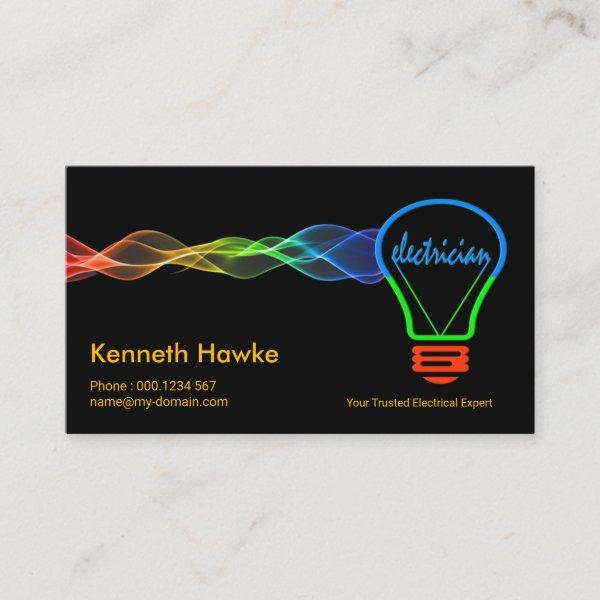 Electrical Wave Colorful Light Bulb Electrician