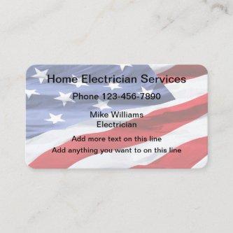 Electrician American Flag Two Side