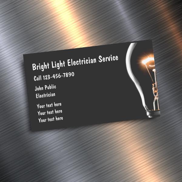 Electrician Bright Light Bulb  Magnet