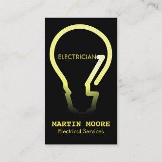 Electrician electical services light bulb yellow