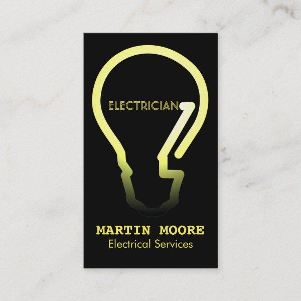 Electrician electical services light bulb yellow