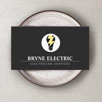 Electrician Light Bulb Logo