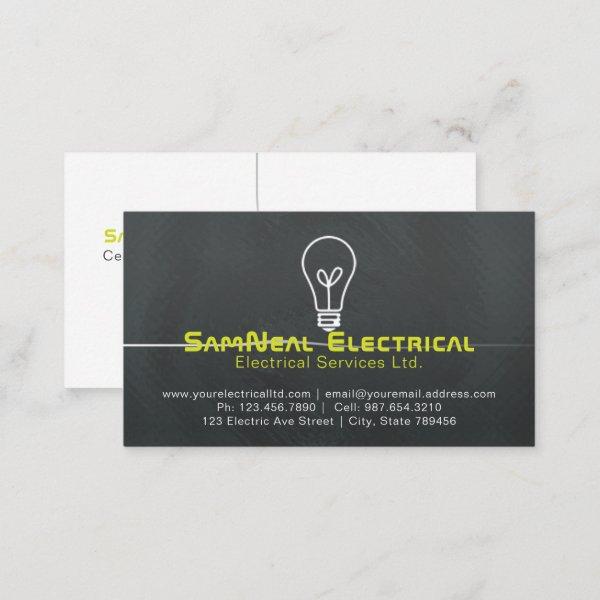 Electrician lightbulb logo design