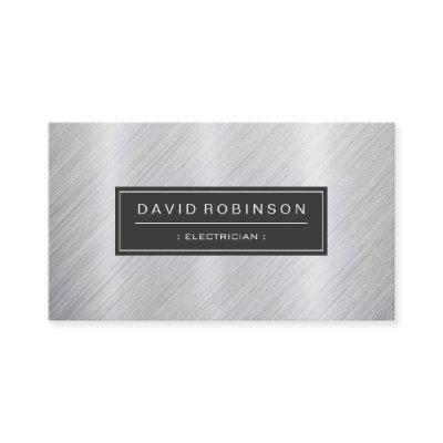 Electrician - Modern Brushed Metal Look