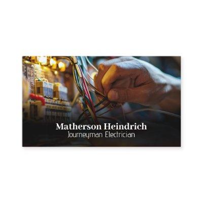 Electrician Working with Wires