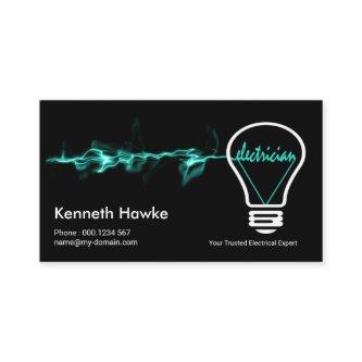 Electrifying Luminous Green Bolt Light Bulb