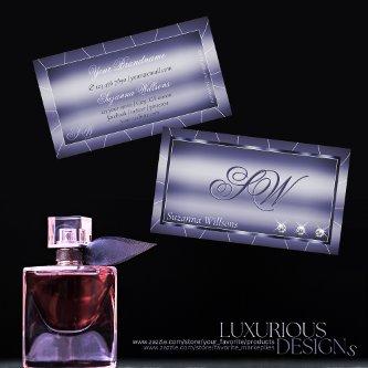 Elegance Blue with Sparkle Diamonds and Monogram