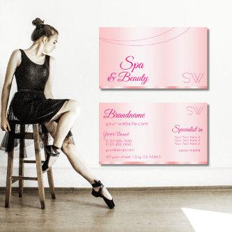 Elegance Rose Pink Glamorous with Monogram Modern