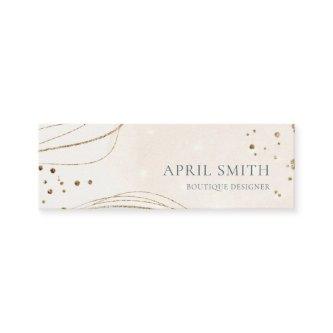Elegant Abstract Glitter Ivory Gold Watercolor Mini
