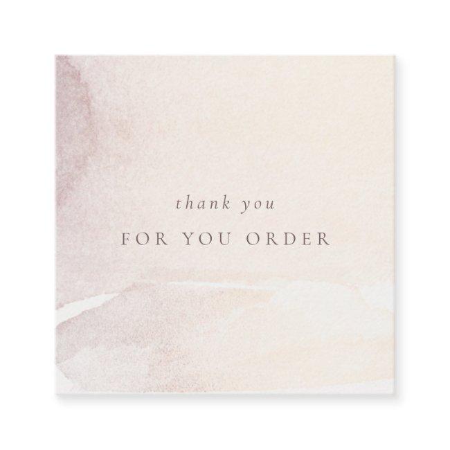 Elegant Abstract Gold Purple Shiny Thank You Order Square