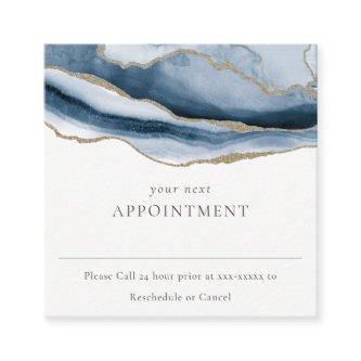 Elegant Abstract Navy Blue Agate Gold Appointment Square