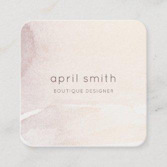 Elegant Abstract Rose Gold Purple Watercolor Square