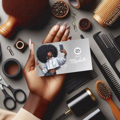 Elegant Afro Hair Salon Modern Stylist Branding