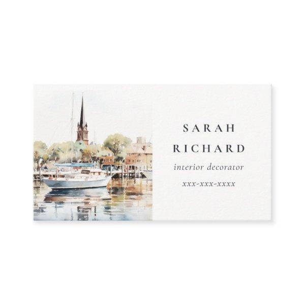 Elegant Annapolis Maryland Watercolor Travel