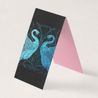 elegant art nouveau design, metallic teal & black