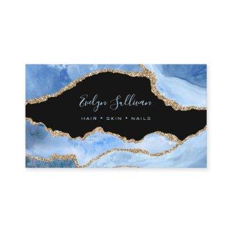 elegant azure agate on black