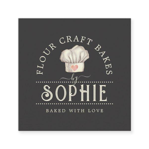 Elegant Baker's Logo Cream Black