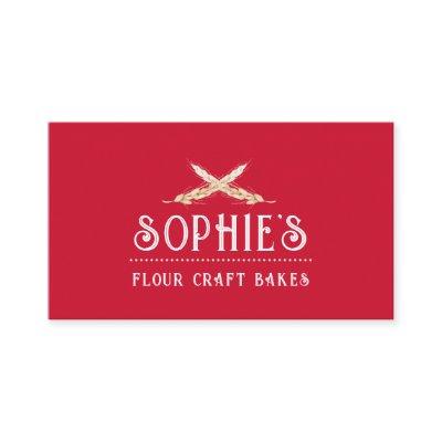 Elegant Baker's Logo Red