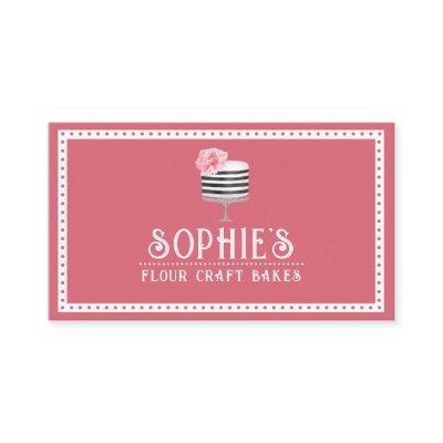Elegant Baker's Pink Cake Logo