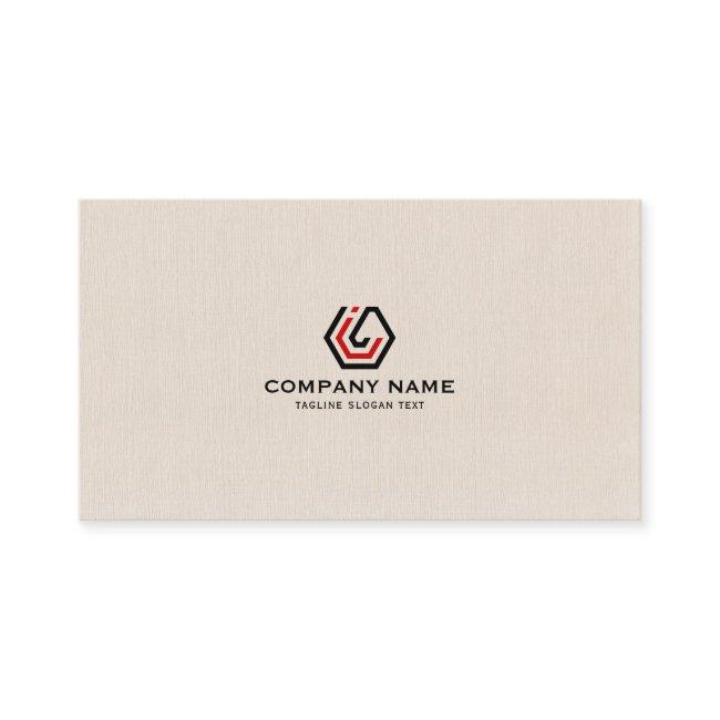 Elegant Beige Linen & stand in logo