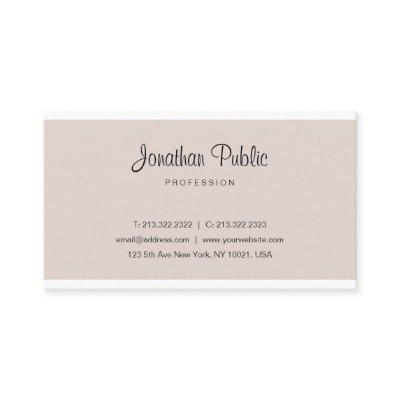 Elegant Beige Minimalist Plain Modern Sleek Cool