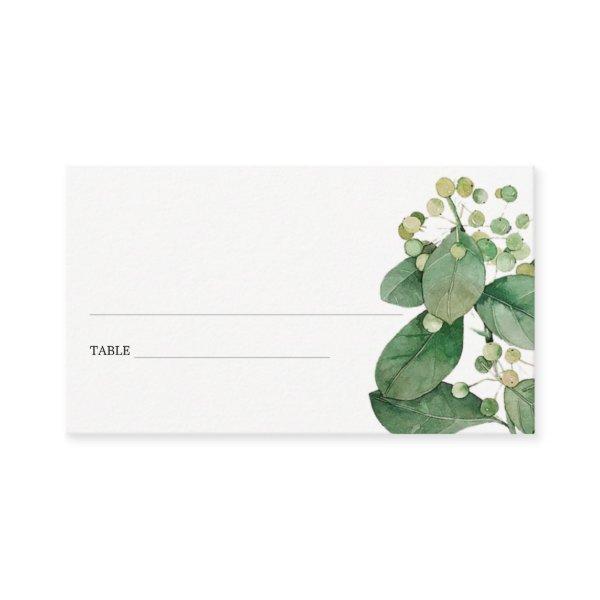 ELEGANT BERRY LEAFY FOLIAGE GREENERY PLACE CARDS