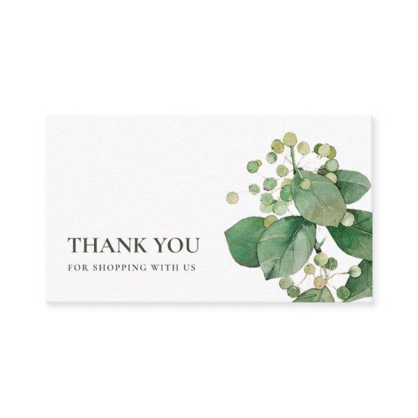 ELEGANT BERRY LEAFY FOLIAGE GREENERY THANK YOU