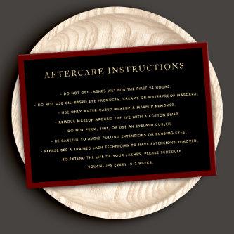 Elegant Black AfterCare for Lash Extensions Salon