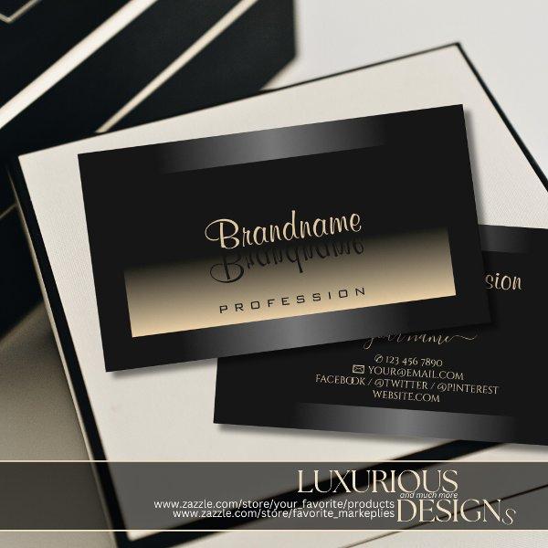 Elegant Black and Beige Gradient Modern Stylish