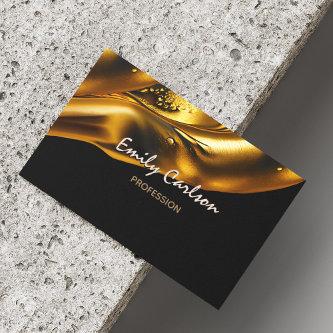 Elegant black and faux liquid gold  magnet