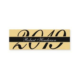 Elegant black and gold classic insert graduation