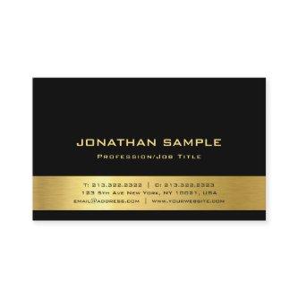 Elegant Black And Gold Modern Trendy Plain Luxury