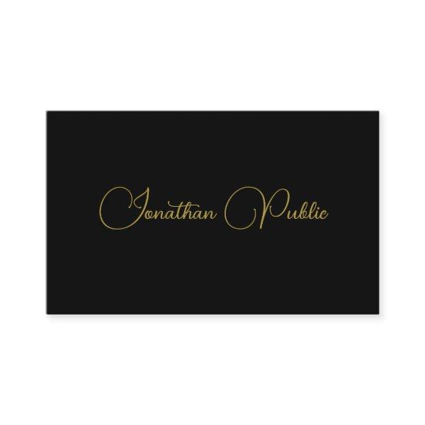 Elegant Black And Gold Template Calligraphy