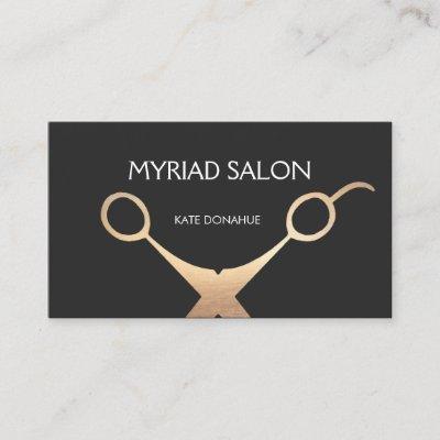 Elegant Black and GoldScissors  Salon Hair Stylist