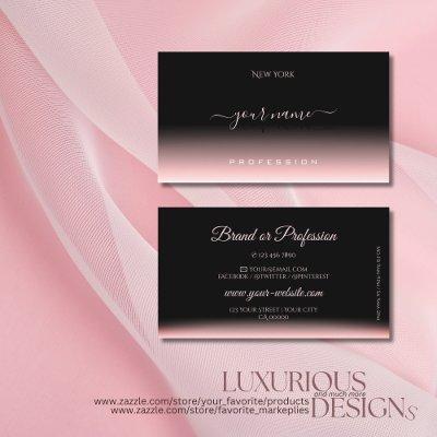 Elegant Black and Pink Gradient Soft Shadow Font