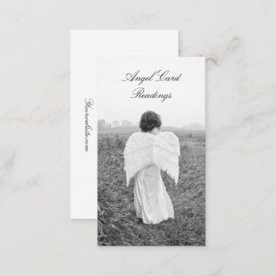 Elegant Black And White Angel Card Reading