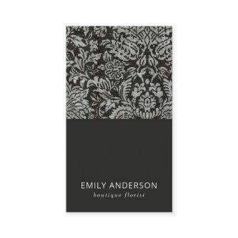 ELEGANT BLACK AND WHITE DAMASK FLORAL PATTERN