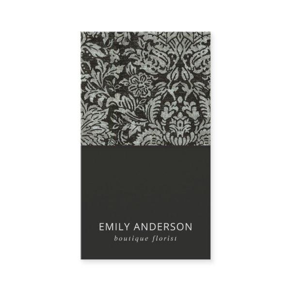 ELEGANT BLACK AND WHITE DAMASK FLORAL PATTERN