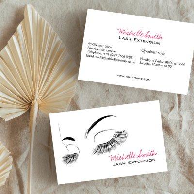 Elegant Black and White Eyelashes Drawing Lash Bar