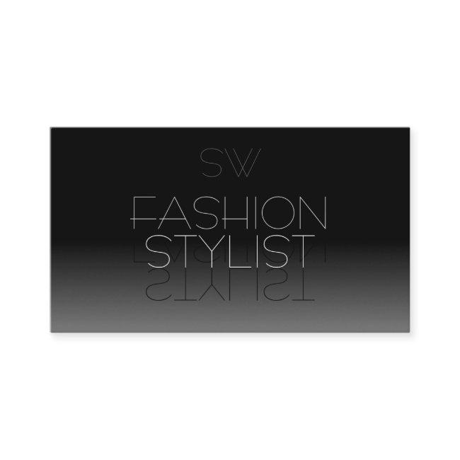 Elegant Black and White Mirror Font with Monogram