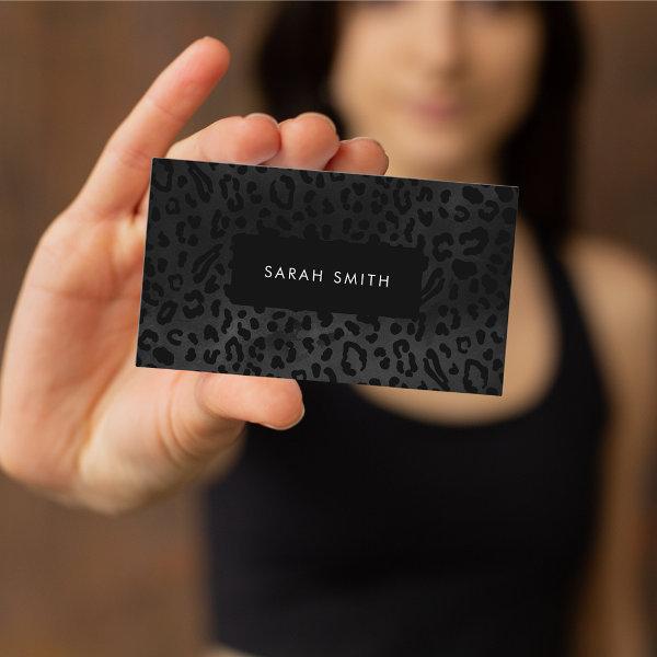 Elegant Black Animal Print Professional