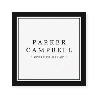 Elegant black border professional minimalist square