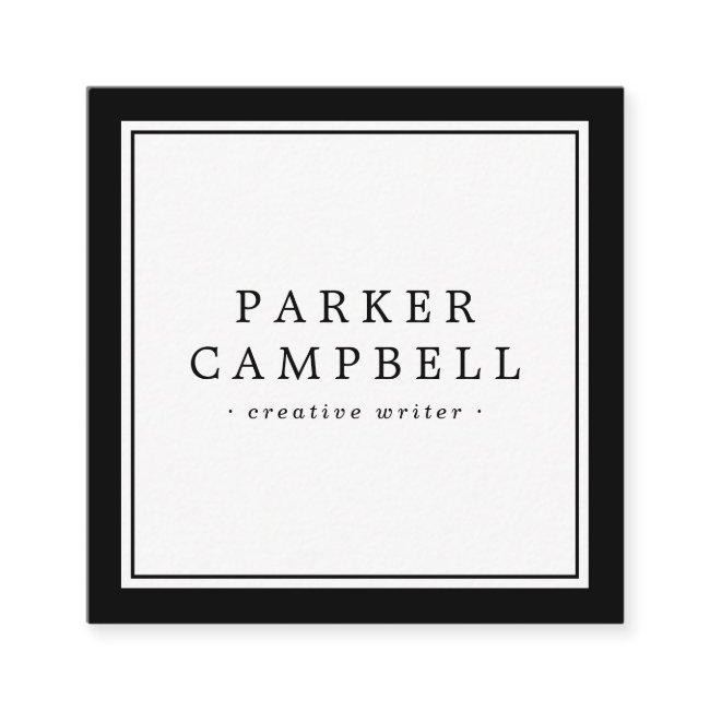 Elegant black border professional minimalist square