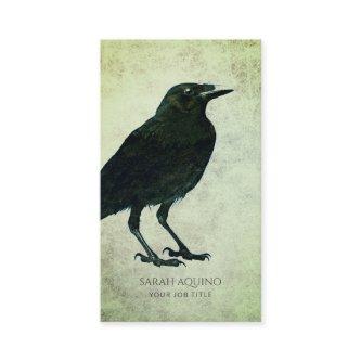 Elegant Black Crow Texture Sage Background