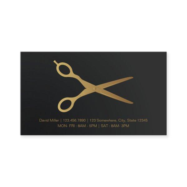 Elegant Black Gold Barber