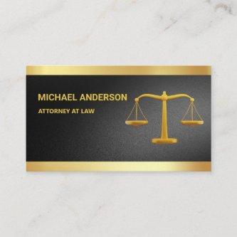 Elegant Black Gold Justice Scale Lawyer Attorney
