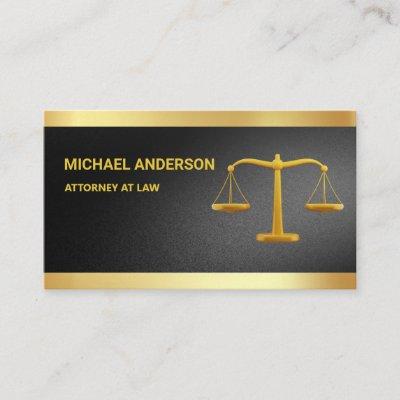 Elegant Black Gold Justice Scale Lawyer Attorney