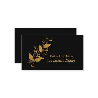 Elegant Black | Gold Leaf Foil Logo