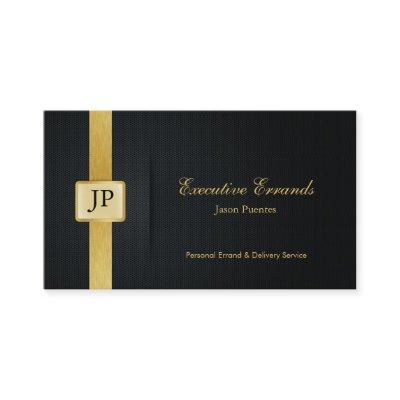 Elegant Black & Gold Professional Errand Service