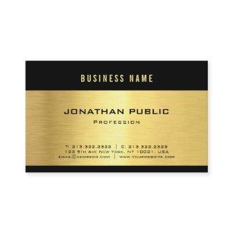 Elegant Black Gold Professional Luxury Shiny Plain